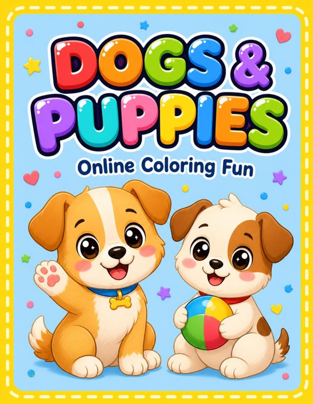 20 Dog Coloring Book for Toddlers cover