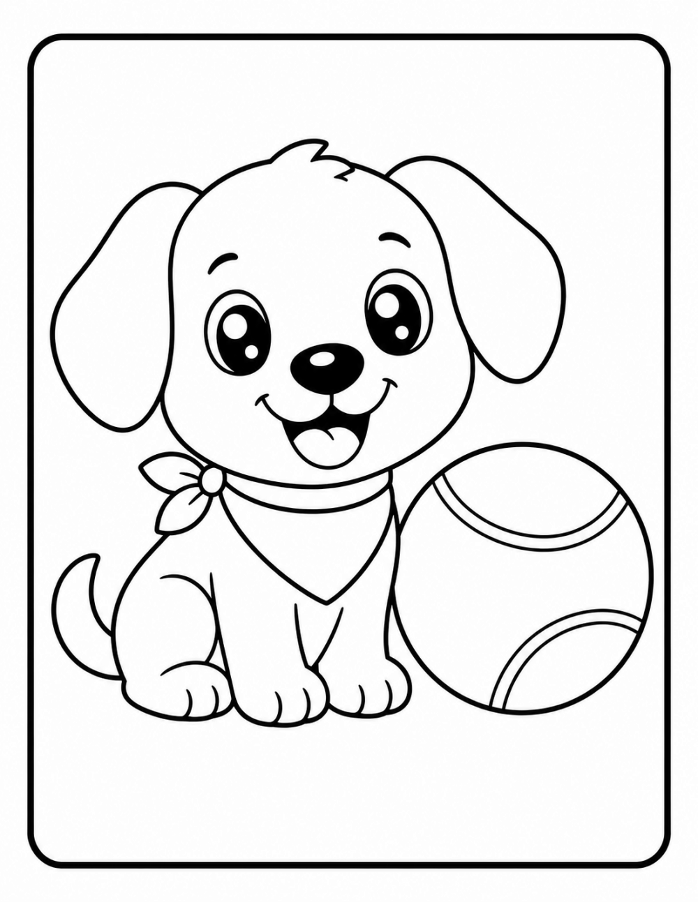 Bandana Buddy coloring page line art