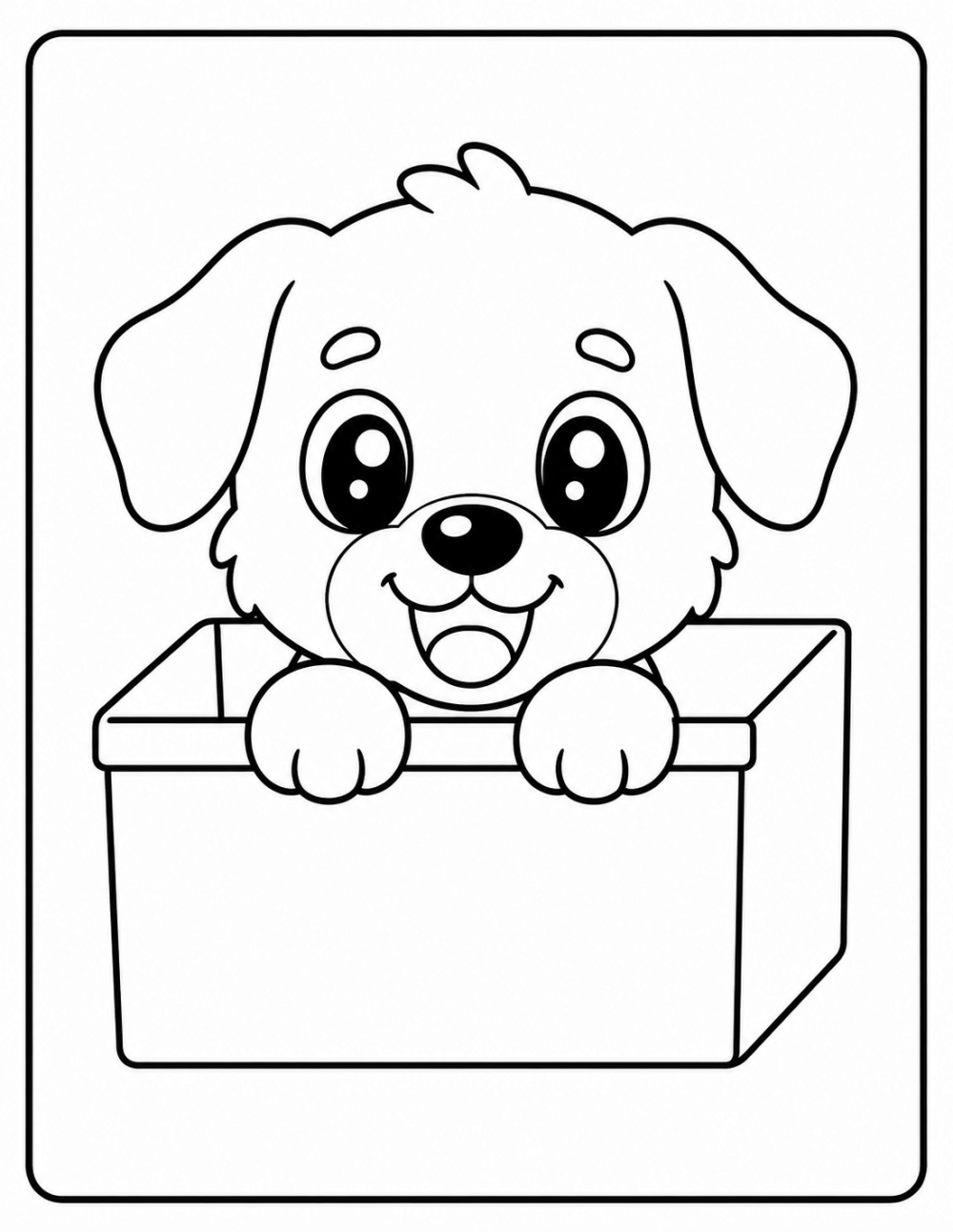 Peek-a-Boo! coloring page line art