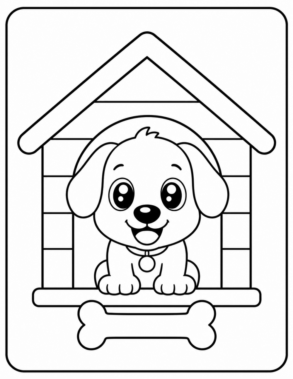 Home Sweet Home coloring page line art