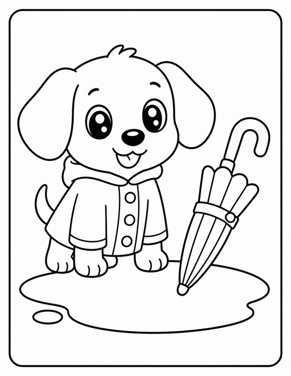 Splash Day coloring page line art