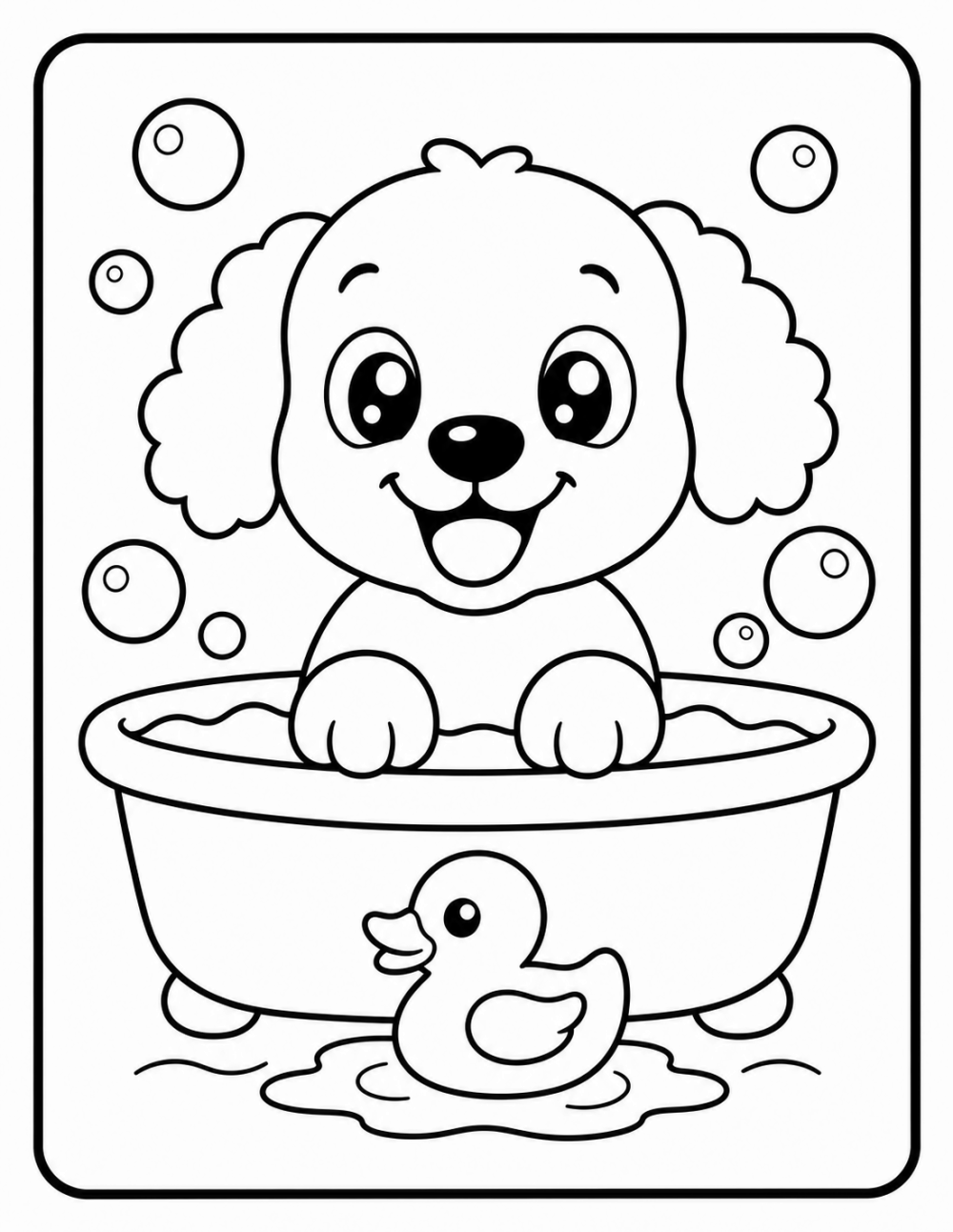 Squeaky Clean coloring page line art