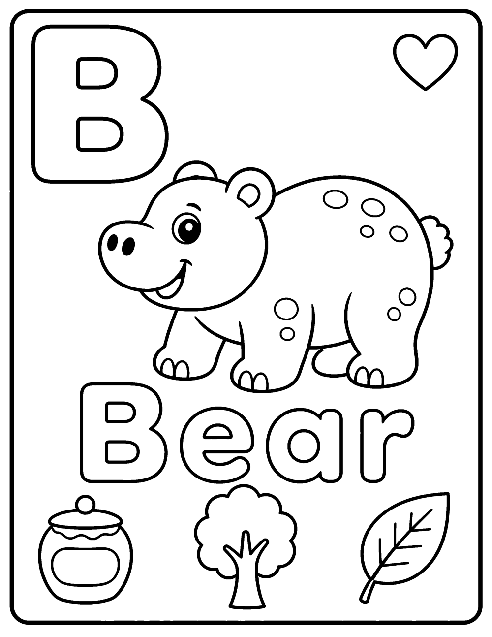 bear coloring page coloring page line art