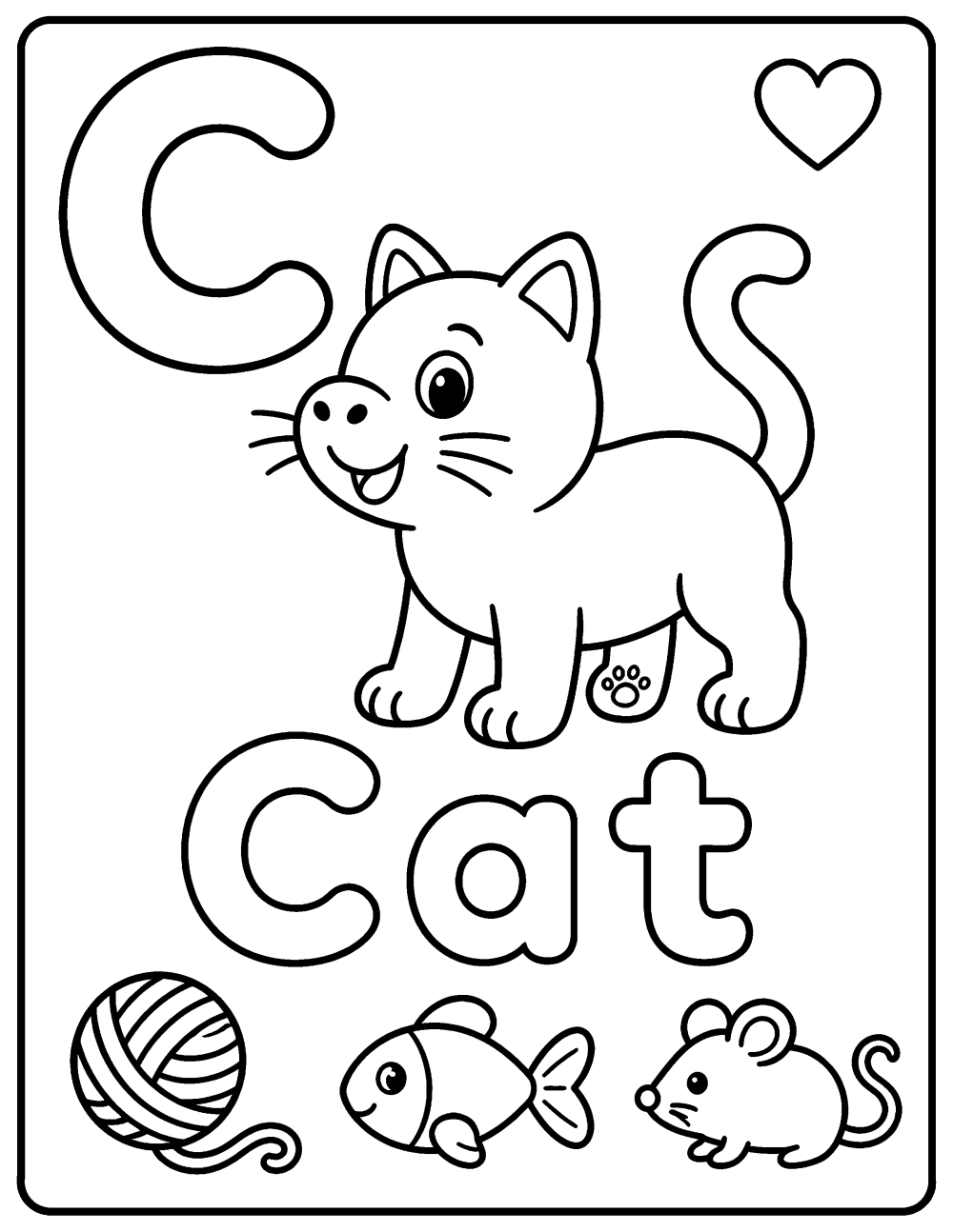 cat coloring page coloring page line art