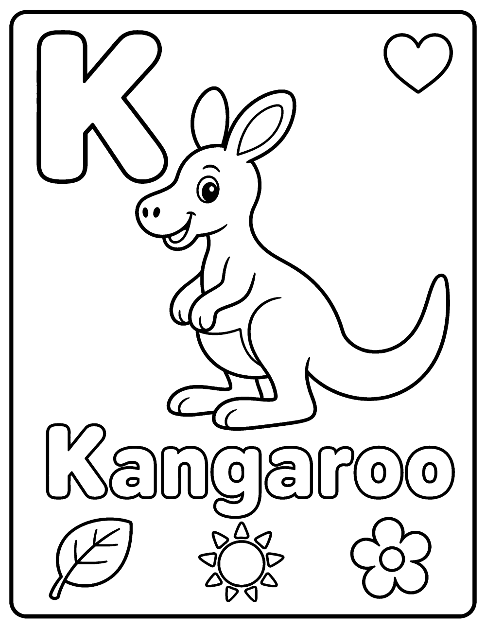 kangaroo coloring page coloring page line art