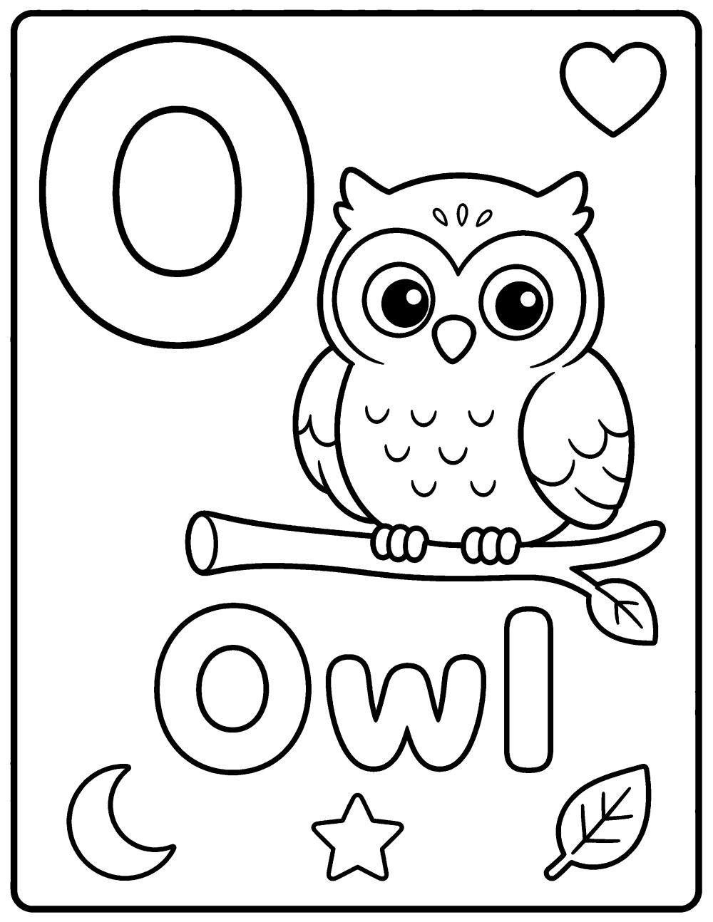 Owl coloring page coloring page line art