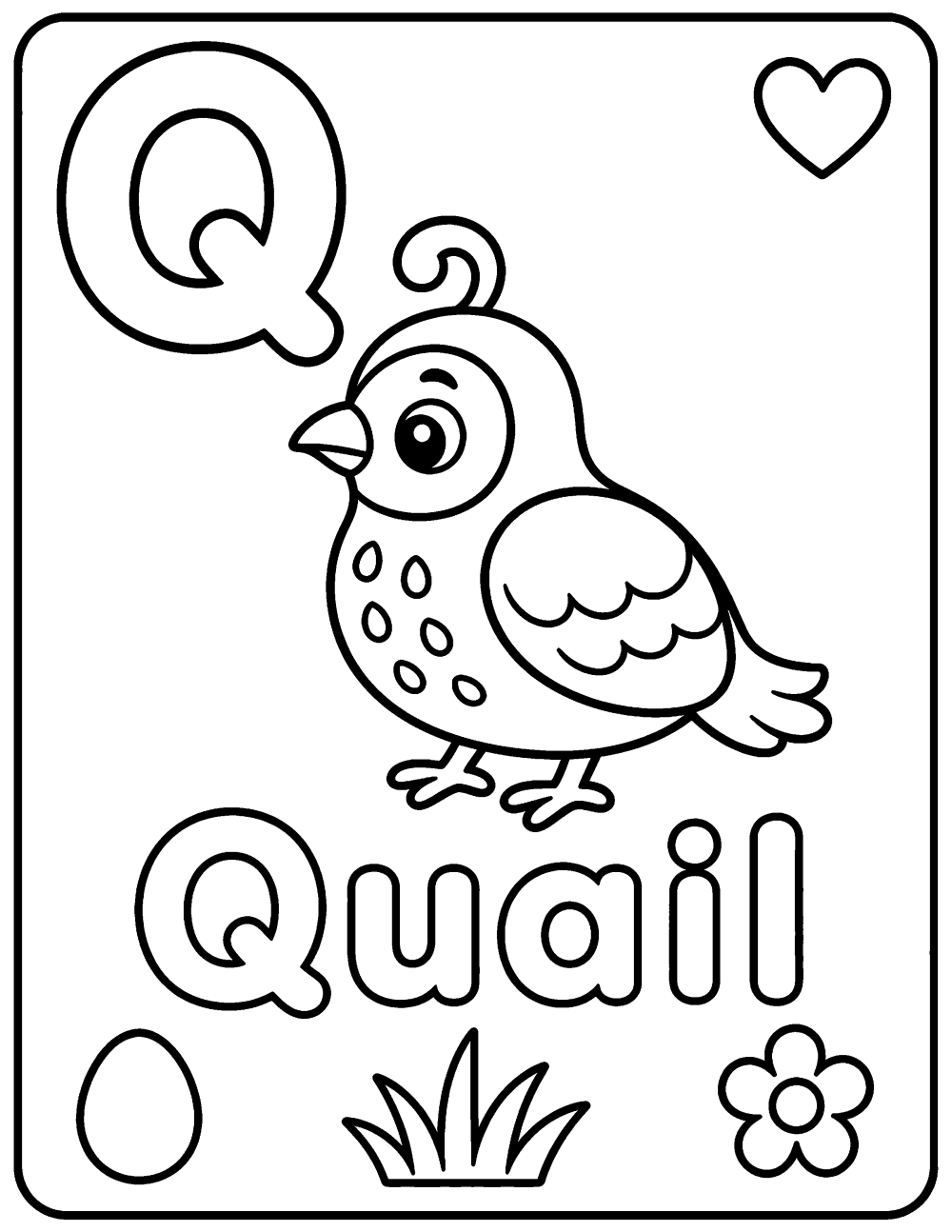 Quail coloring page coloring page line art