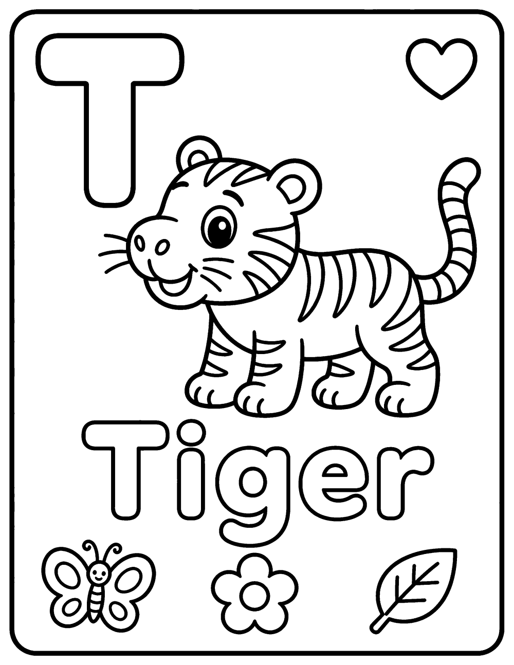 Tiger coloring page coloring page line art