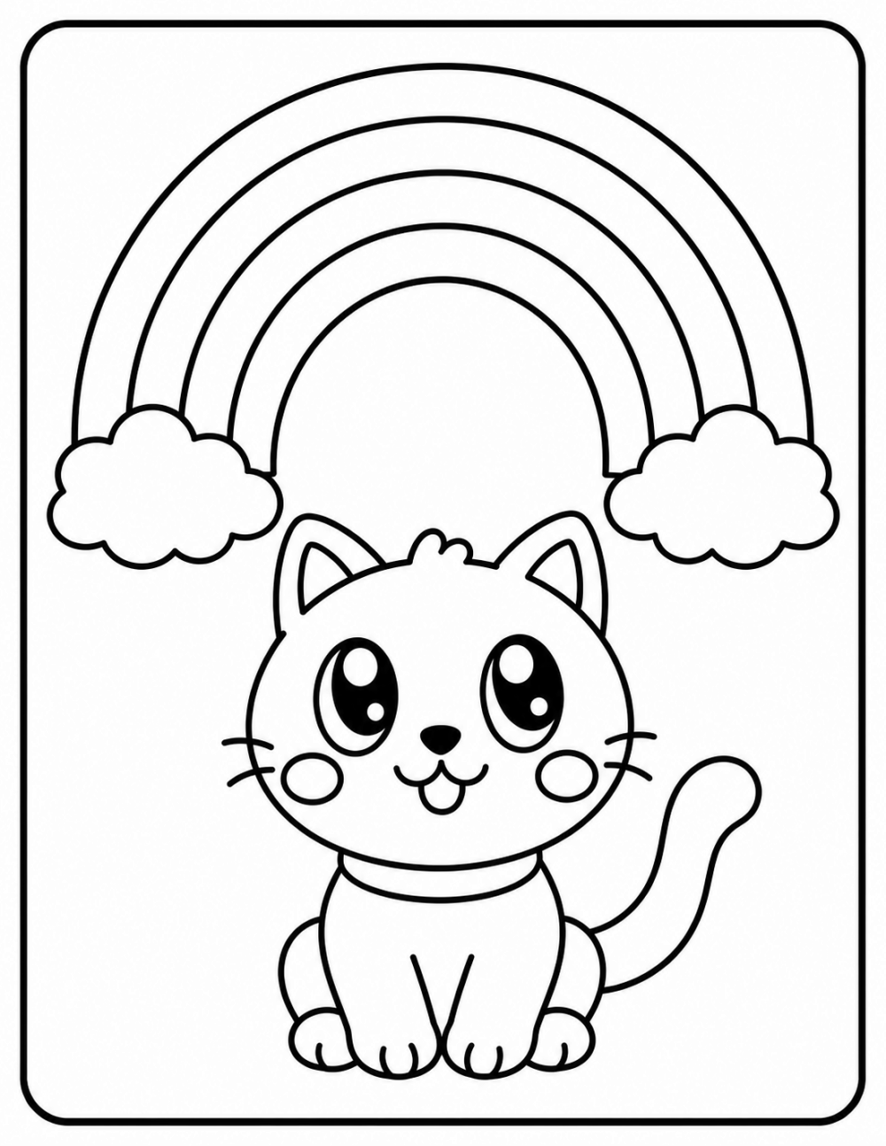 Rainbow Fun coloring page line art