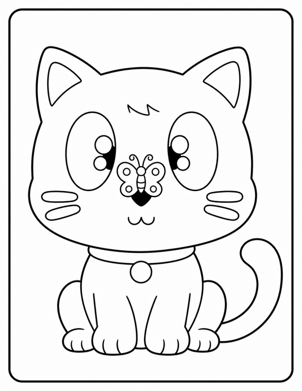 Nose Friend coloring page line art